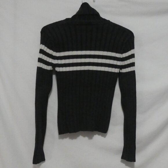 DKNY ACTIVE | medium | Striped Ribbed Turtleneck Long Sleeve Sweater - Picture 2 of 14